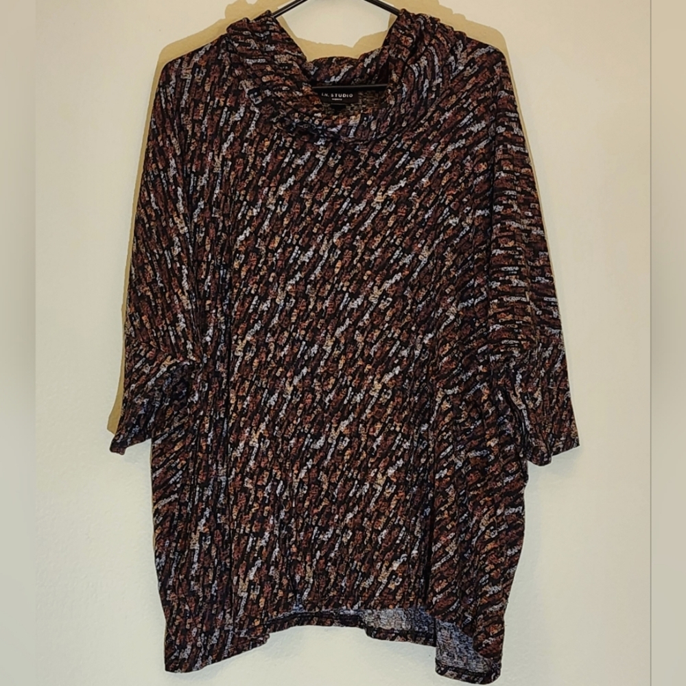 I.N. Studio Cowl neck short sleeve sweater 1x